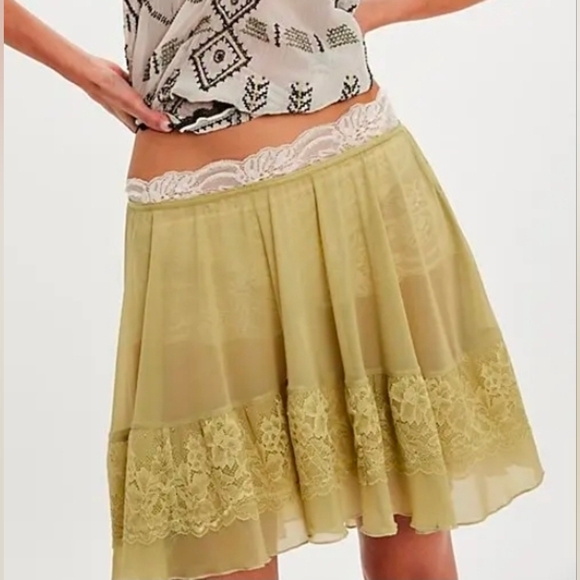 Free People Over You Lace Half Slip Skirt - Picture 2 of 7